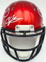 Andre Johnson Autographed Houston Texans Red 2022 Alternate Speed Mini Helmet Beckett BAS Witness Stock #262072