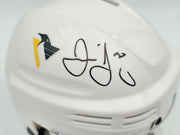 Jaromir Jagr Autographed Pittsburgh Penguins White Mini Helmet JSA Witness Stock #262094