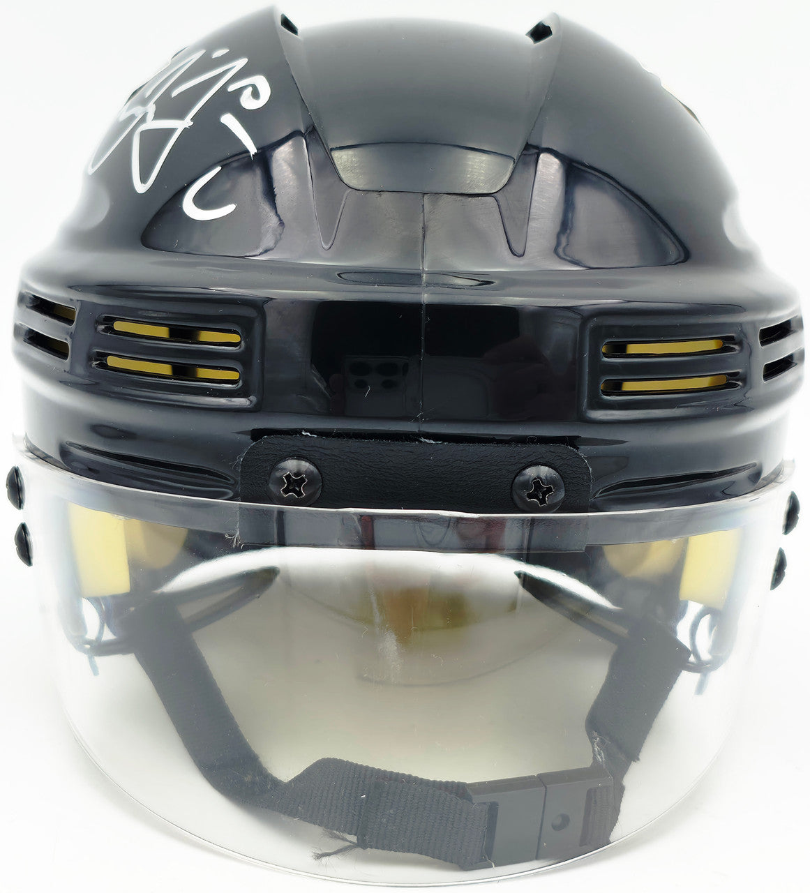 Jaromir Jagr Autographed Pittsburgh Penguins Black Mini Helmet JSA Witness Stock #262095