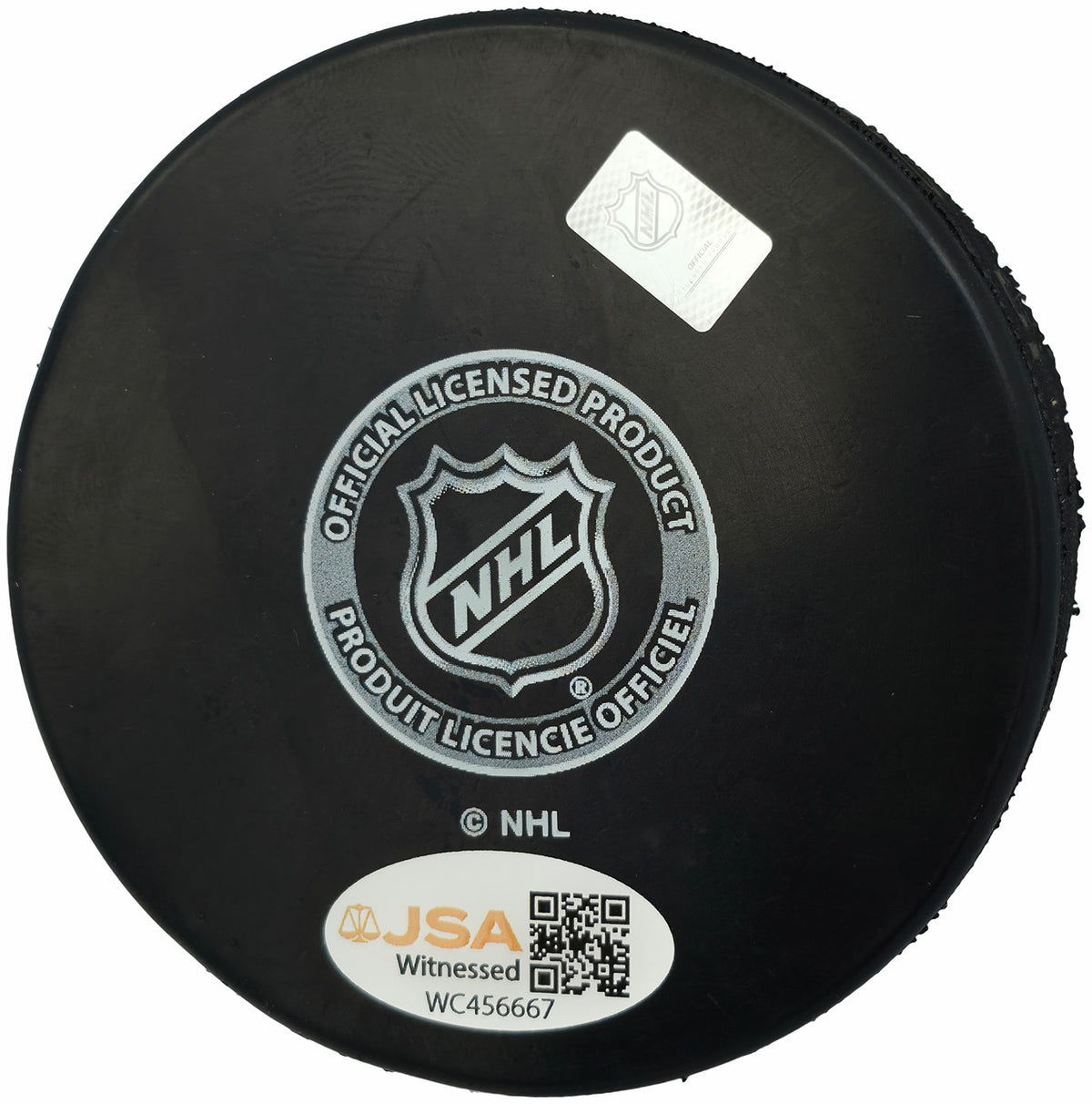Jaromir Jagr Autographed Official Pittsburgh Penguins Logo Hockey Puck JSA Witness Stock #262092