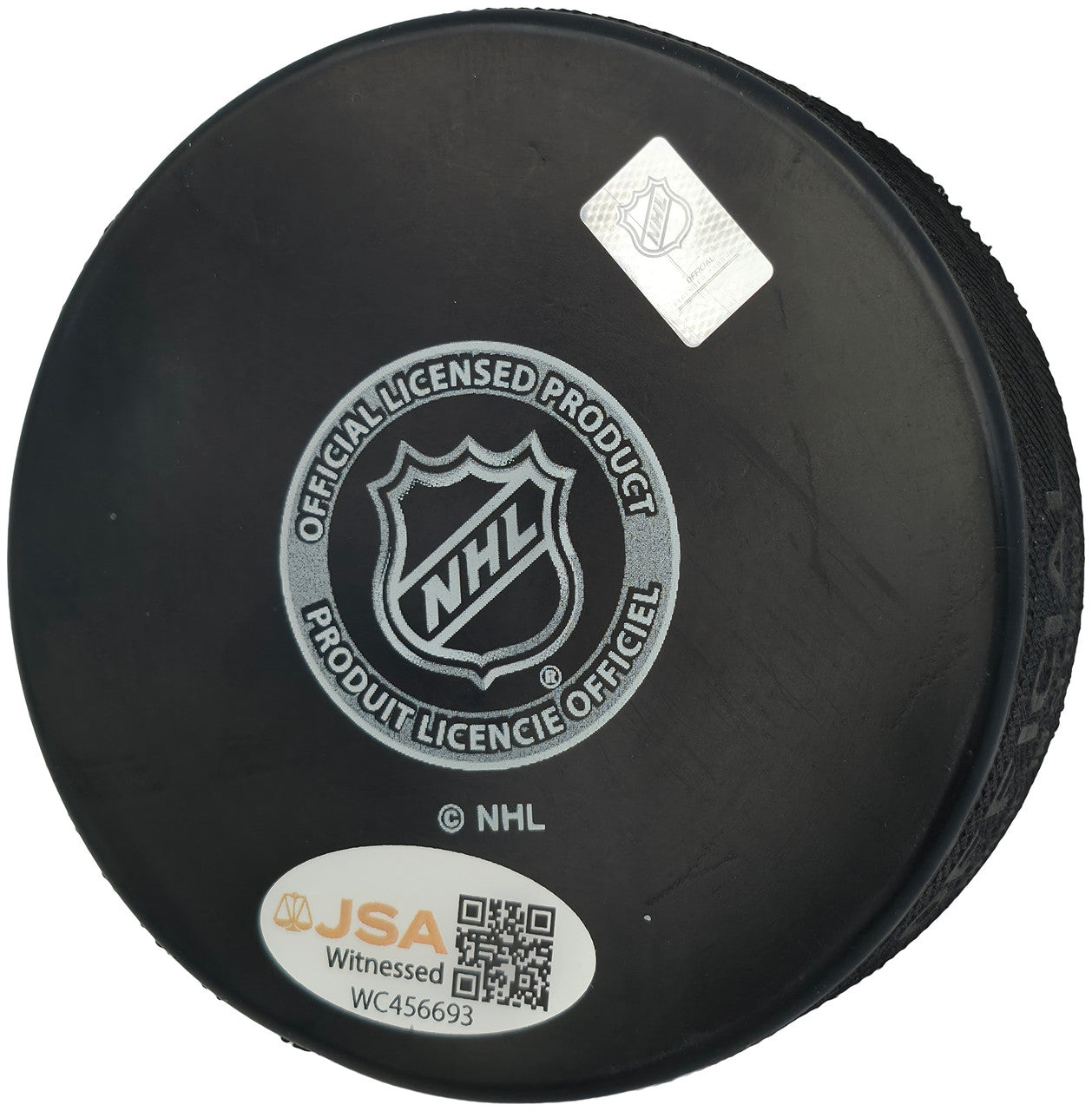Jaromir Jagr Autographed Official Pittsburgh Penguins Logo Hockey Puck JSA Witness Stock #262093