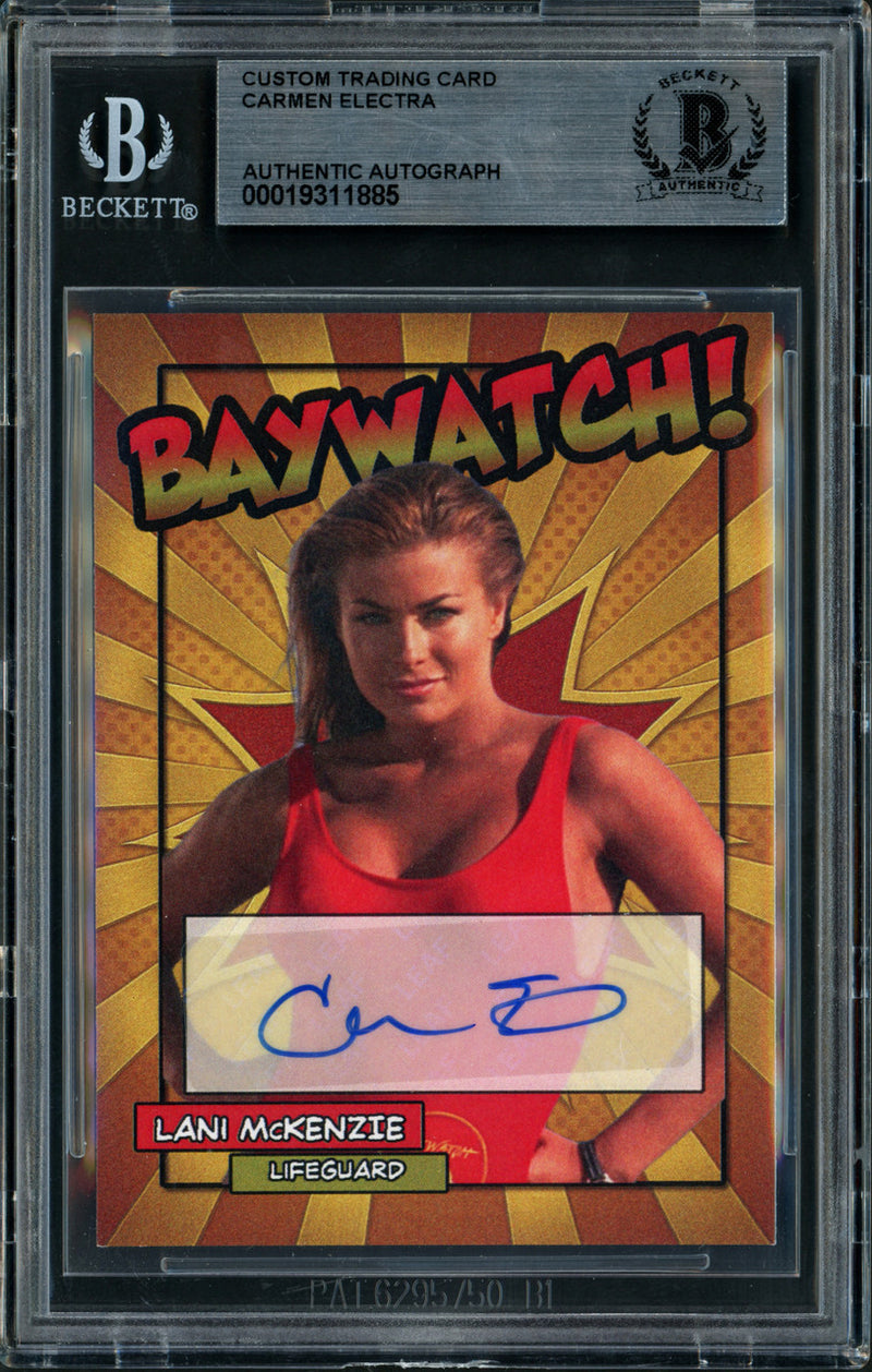 Carmen Electra Autographed Baywatch Trading Card Lani McKenzie (Lifeguard) Beckett BAS Stock #262087
