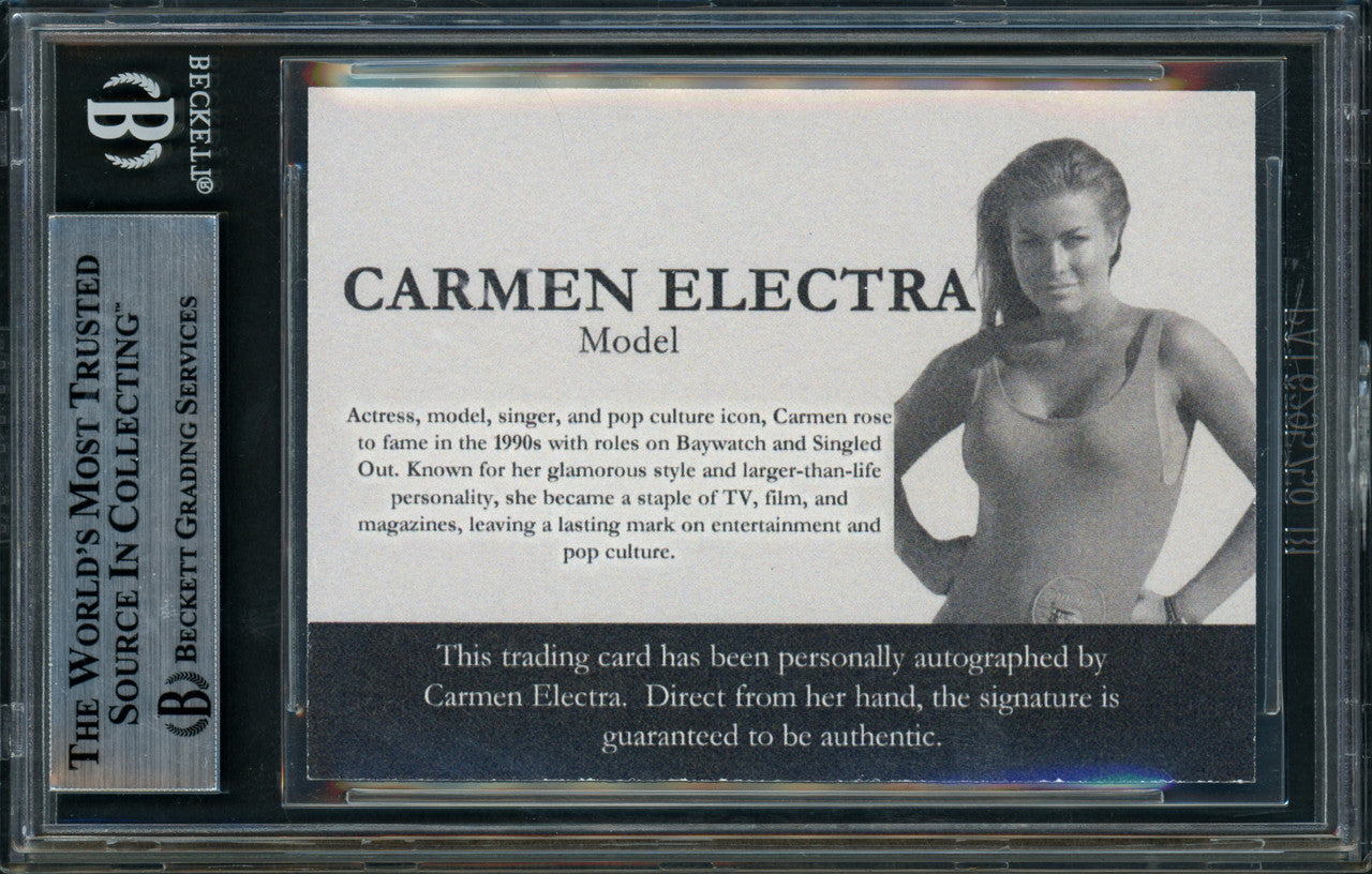 Carmen Electra Autographed Baywatch Trading Card Lani McKenzie (Lifeguard) Beckett BAS Stock #262087