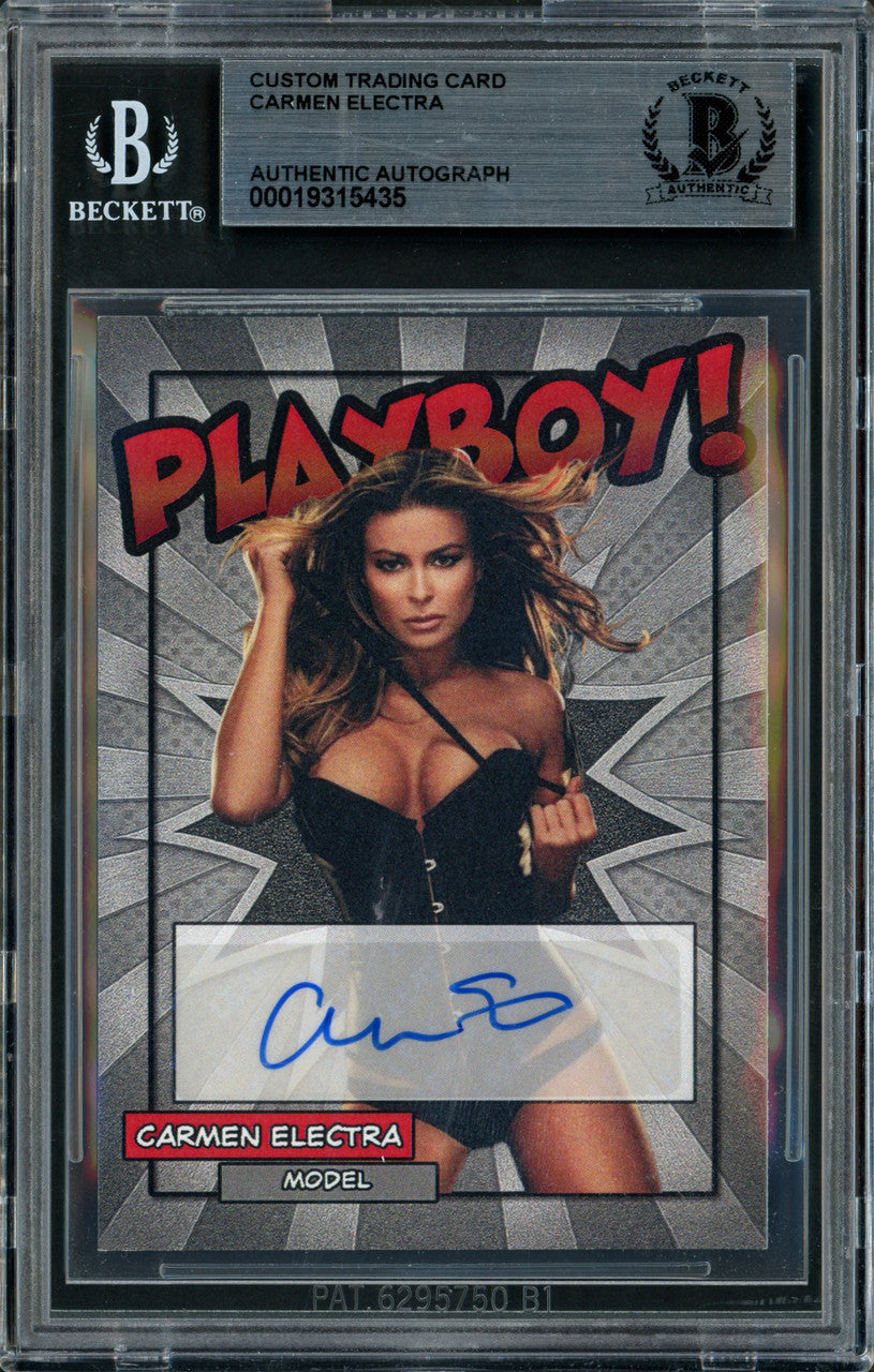 Carmen Electra Autographed Trading Card Silver Model Beckett BAS Stock #262088