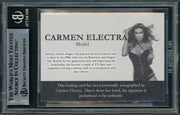 Carmen Electra Autographed Trading Card Silver Model Beckett BAS Stock #262088