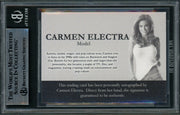 Carmen Electra Autographed Trading Card Pink Model Beckett BAS Stock #262089