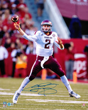 Johnny Manziel Autographed 16x20 Photo Texas A&M Aggies Beckett BAS Witness Stock #262048