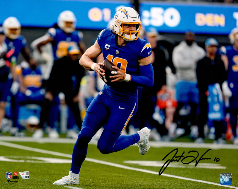 Justin Herbert Autographed 16x20 Photo Los Angeles Chargers Fanatics Holo Stock #262103