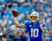 Justin Herbert Autographed 16x20 Photo Los Angeles Chargers Fanatics Holo Stock #262104