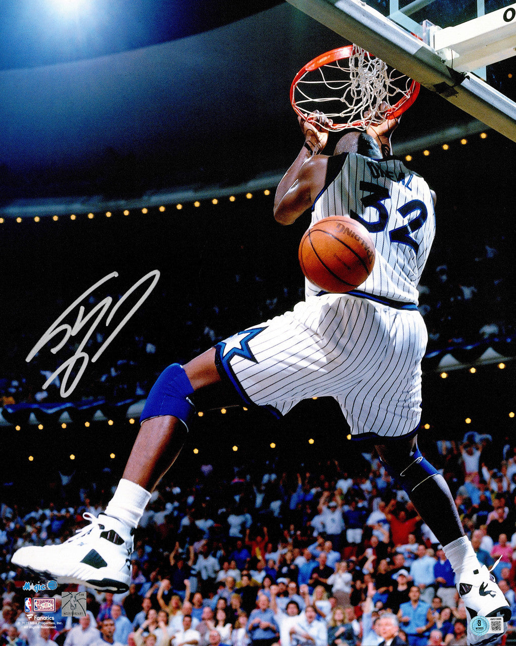 Shaquille Shaq O'Neal Autographed 16x20 Photo Orlando Magic Fanatics Holo Stock #262110