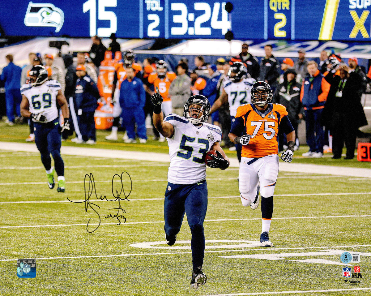 Malcolm Smith Autographed 16x20 Photo Seattle Seahawks Beckett BAS Witness Stock #262118