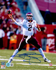 Johnny Manziel Autographed 8x10 Photo Texas A&M Aggies Beckett BAS Witness Stock #262050