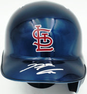 Nolan Arenado Autographed St. Louis Cardinals Chrome Blue Mini Helmet Fanatics & MLB Holo Stock #262985
