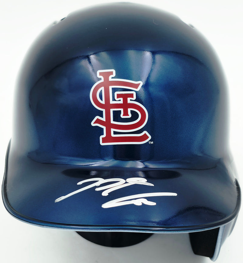 Nolan Arenado Autographed St. Louis Cardinals Chrome Blue Mini Helmet Fanatics & MLB Holo Stock #262985