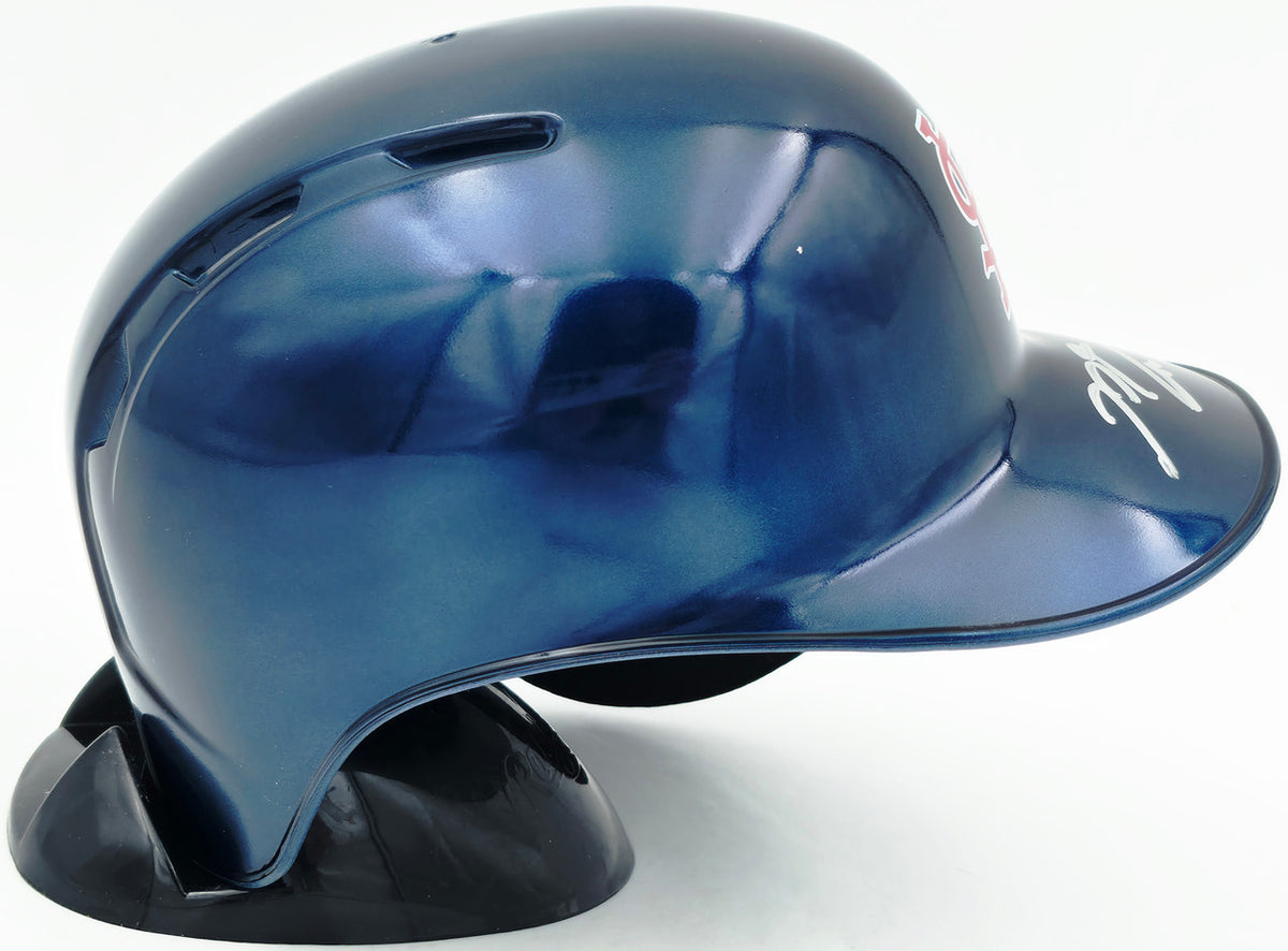 Nolan Arenado Autographed St. Louis Cardinals Chrome Blue Mini Helmet Fanatics & MLB Holo Stock #262985