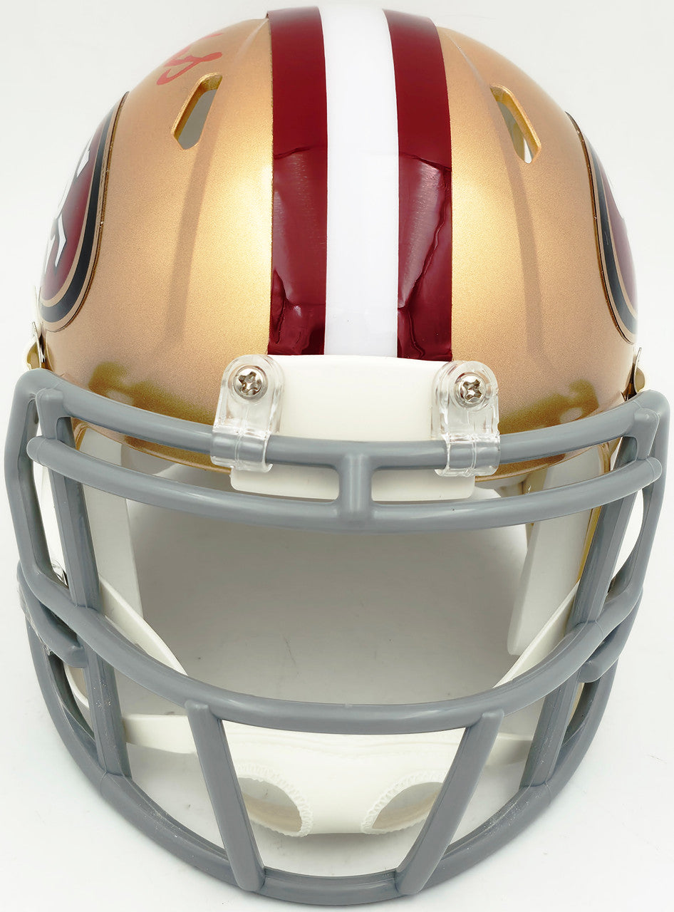 Deebo Samuel Autographed San Francisco 49ers Gold Speed Mini Helmet Fanatics Holo Stock #263019
