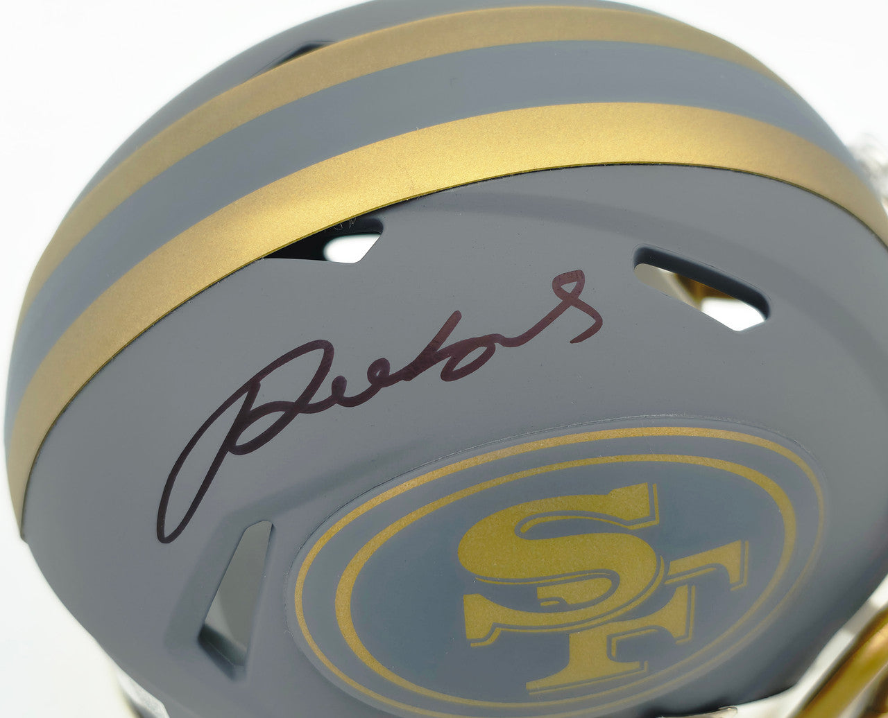 Deebo Samuel Autographed San Francisco 49ers Slate Gray Speed Mini Helmet Fanatics Holo Stock #263020