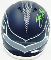 Grey Zabel Autographed Seattle Seahawks Blue Speed Mini Helmet MCS Holo Stock #263028
