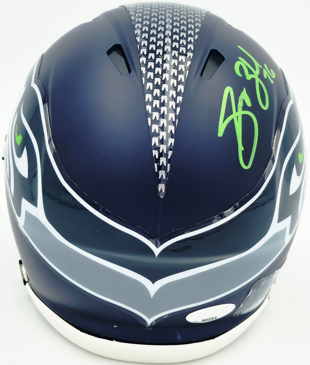 Grey Zabel Autographed Seattle Seahawks Blue Speed Mini Helmet MCS Holo Stock #263028