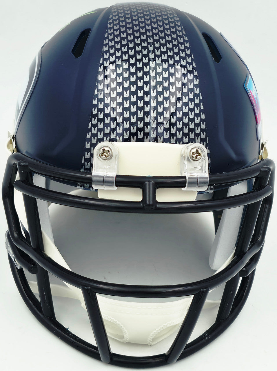 Grey Zabel Autographed Seattle Seahawks Blue Super Bowl LX Champions Logo Speed Mini Helmet MCS Holo Stock #263029