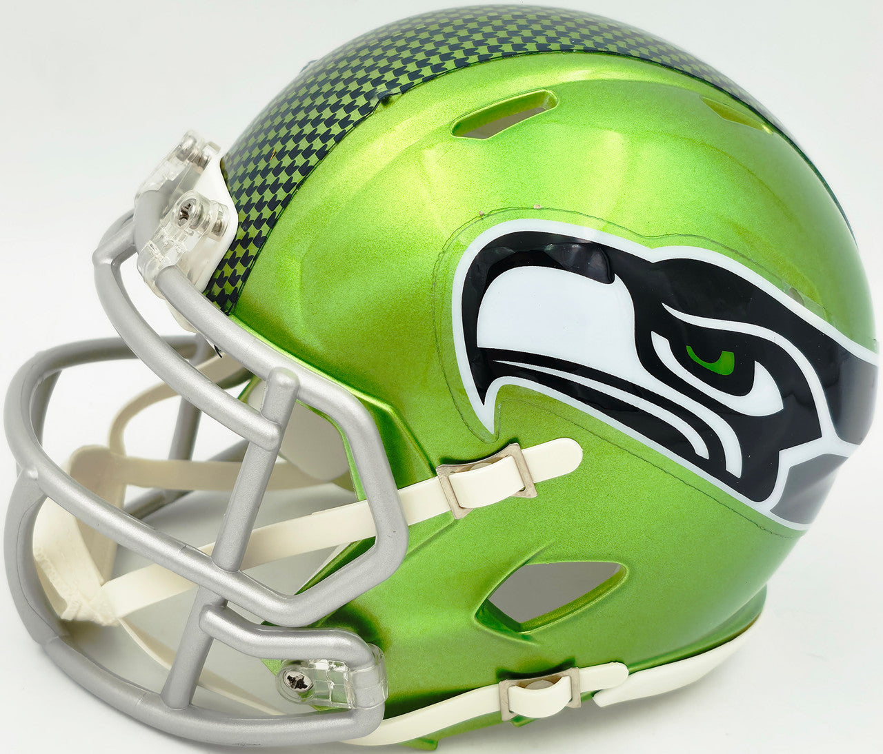 Grey Zabel Autographed Seattle Seahawks Flash Green Speed Mini Helmet MCS Holo Stock #263031
