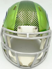 Grey Zabel Autographed Seattle Seahawks Flash Green Speed Mini Helmet MCS Holo Stock #263031