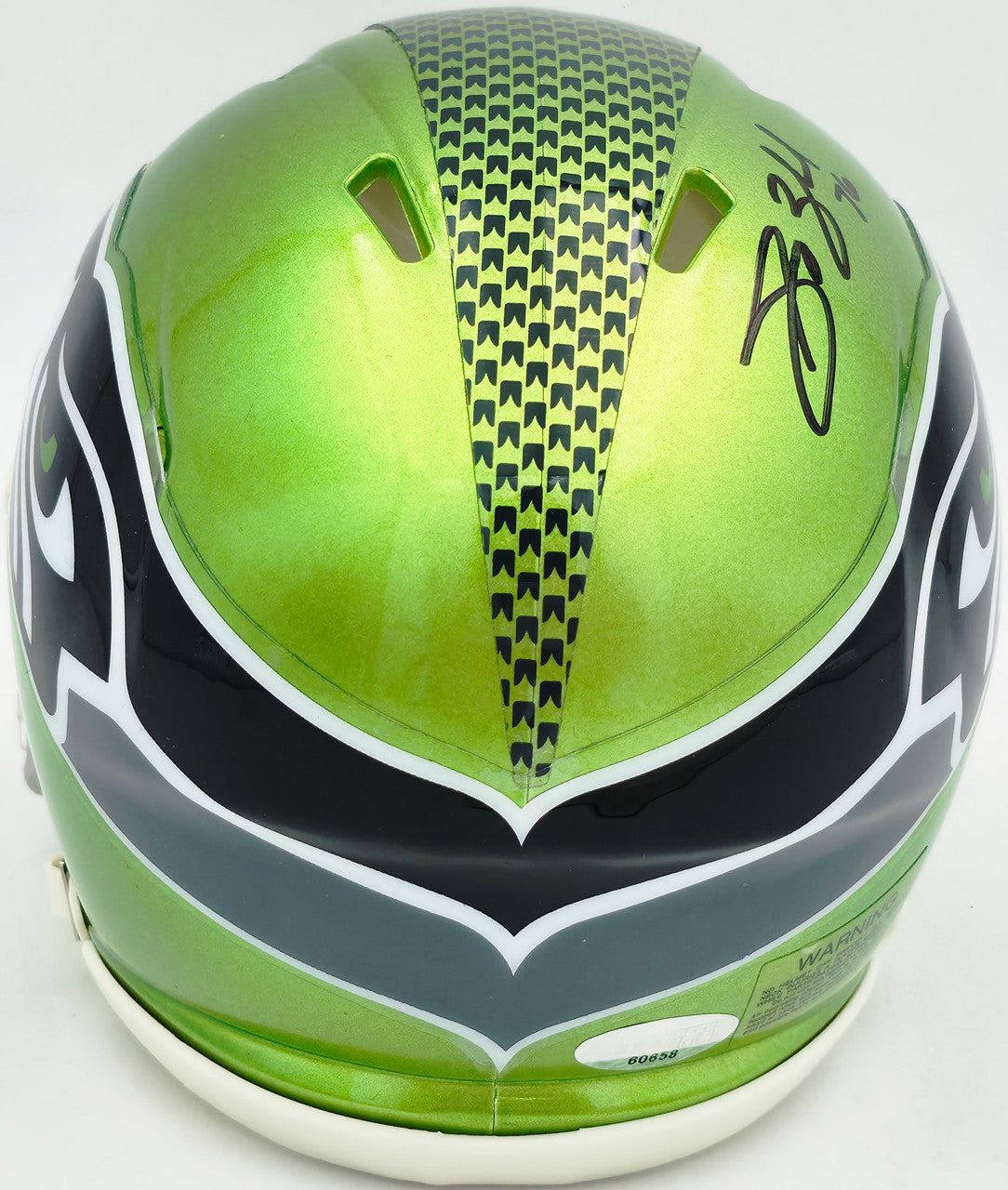 Grey Zabel Autographed Seattle Seahawks Flash Green Speed Mini Helmet MCS Holo Stock #263031