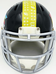 Grey Zabel Autographed Seattle Seahawks Black Super Bowl LX Logo Speed Mini Helmet MCS Holo Stock #263033