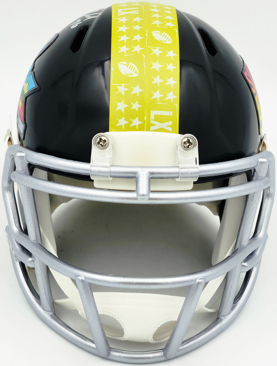 Grey Zabel Autographed Seattle Seahawks Black Super Bowl LX Logo Speed Mini Helmet MCS Holo Stock #263033