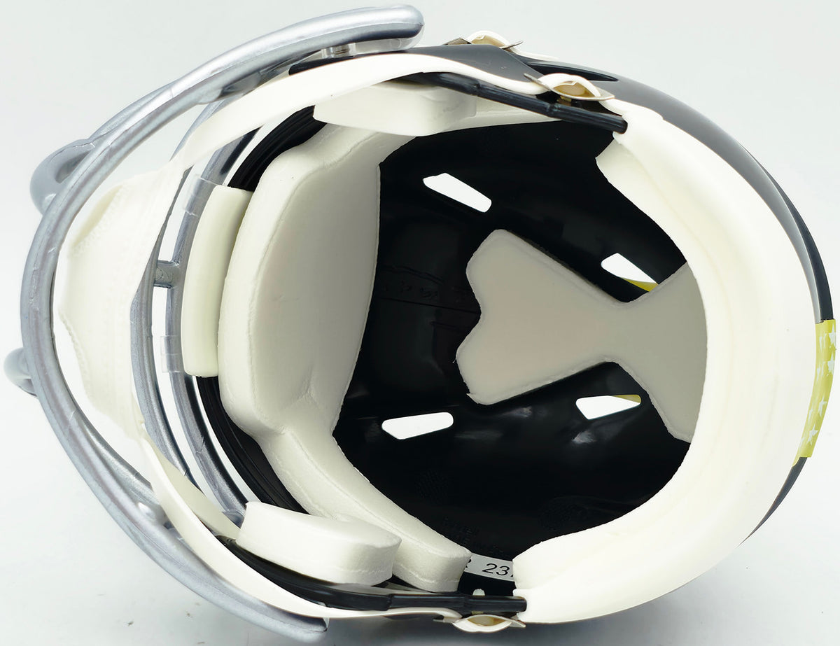 Grey Zabel Autographed Seattle Seahawks Black Super Bowl LX Logo Speed Mini Helmet MCS Holo Stock #263033