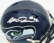Abraham Abe Lucas Autographed Seattle Seahawks Blue Speed Mini Helmet MCS Holo Stock #263034