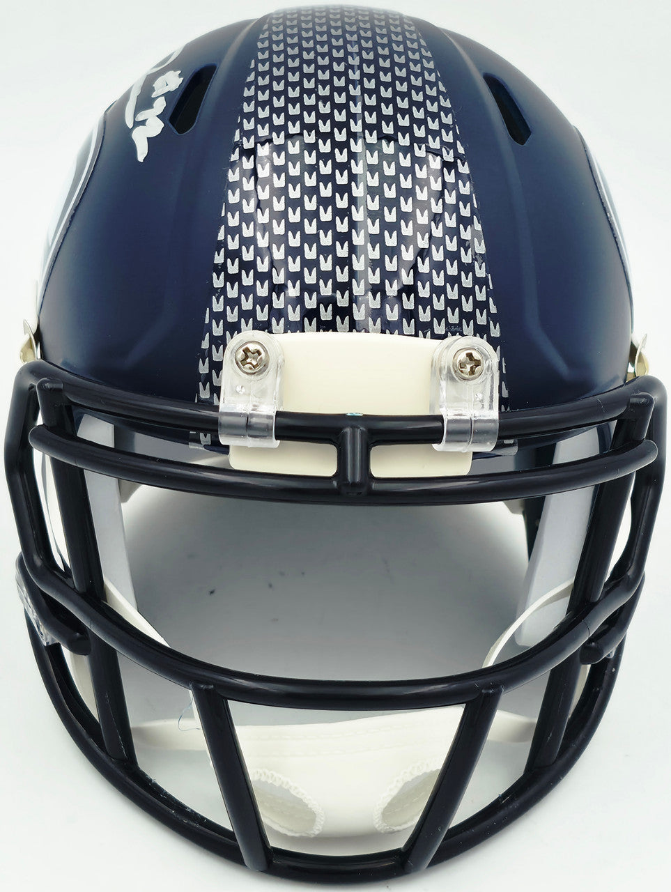 Abraham Abe Lucas Autographed Seattle Seahawks Blue Speed Mini Helmet MCS Holo Stock #263034