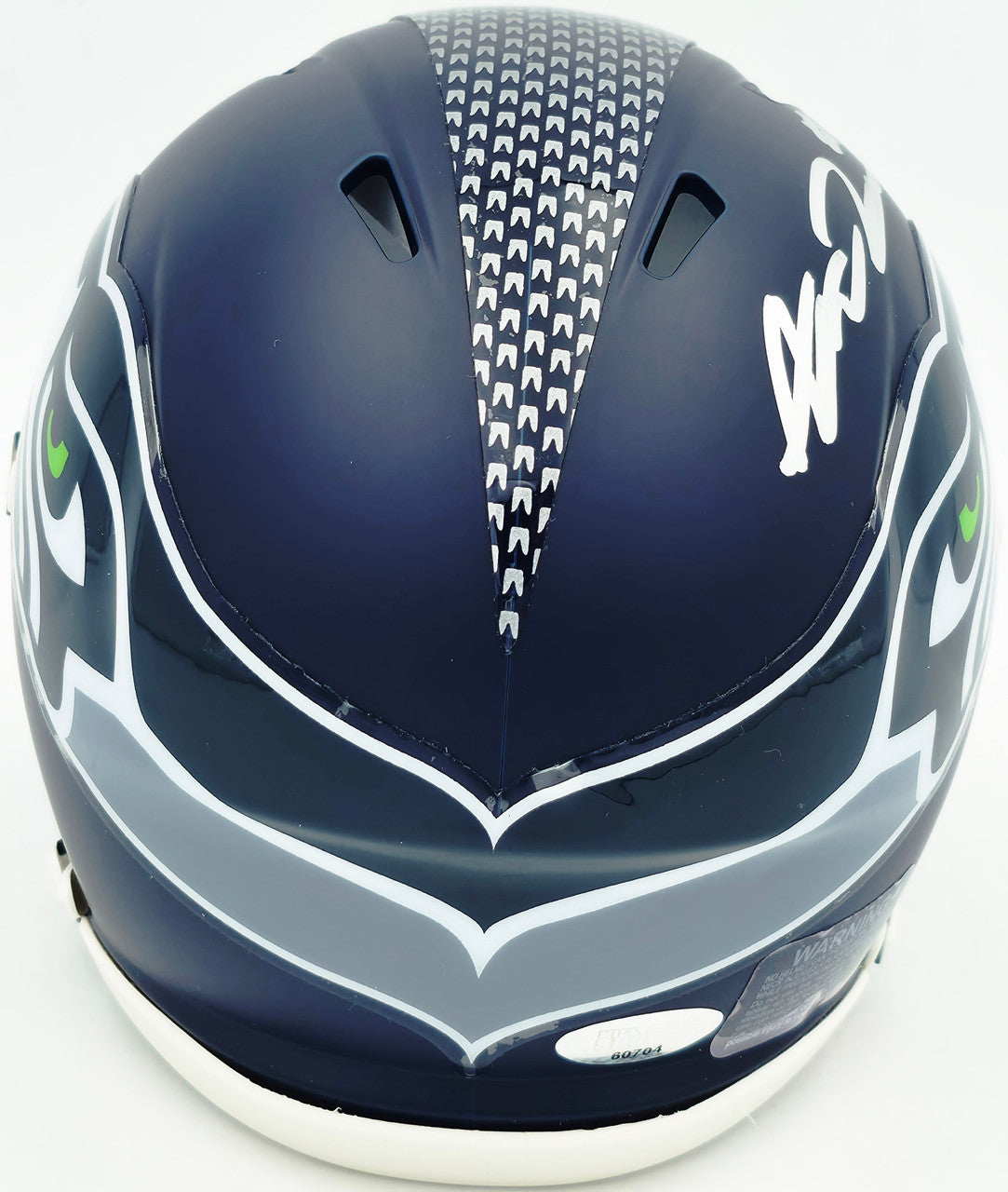 Abraham Abe Lucas Autographed Seattle Seahawks Blue Speed Mini Helmet MCS Holo Stock #263034