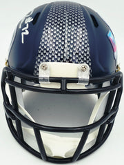 Abraham Abe Lucas Autographed Seattle Seahawks Blue Super Bowl LX Champions Logo Speed Mini Helmet MCS Holo Stock #263035