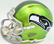 Abraham Abe Lucas Autographed Seattle Seahawks Flash Green Speed Mini Helmet MCS Holo Stock #263036