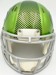 Abraham Abe Lucas Autographed Seattle Seahawks Flash Green Speed Mini Helmet MCS Holo Stock #263036