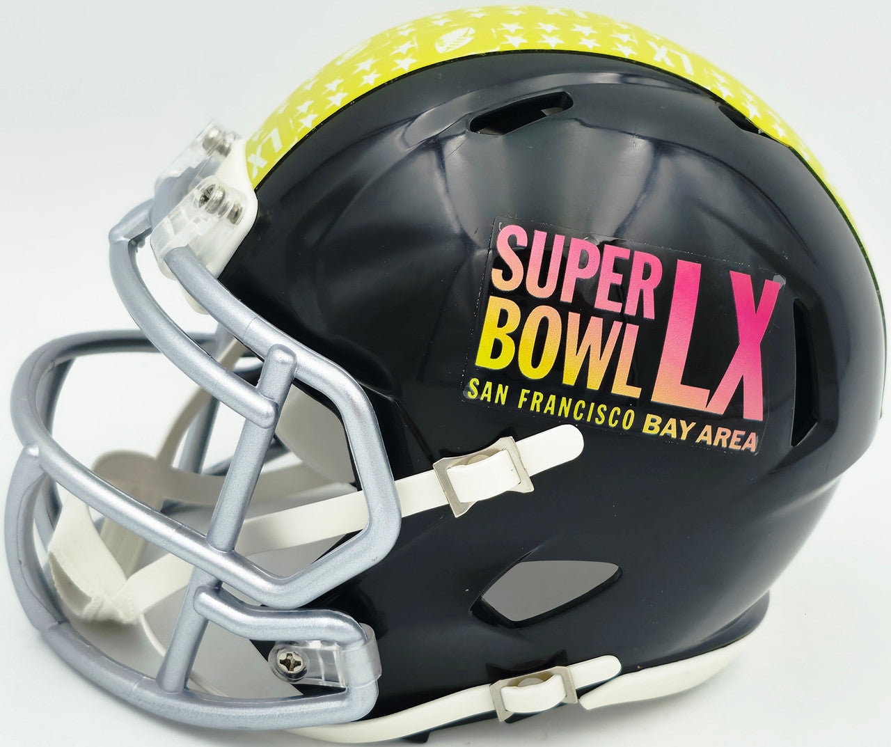 Abraham Abe Lucas Autographed Seattle Seahawks Black Super Bowl LX Logo Speed Mini Helmet MCS Holo Stock #263037