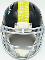 Abraham Abe Lucas Autographed Seattle Seahawks Black Super Bowl LX Logo Speed Mini Helmet MCS Holo Stock #263037