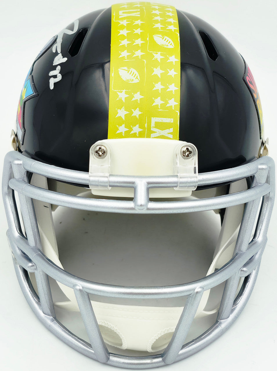 Abraham Abe Lucas Autographed Seattle Seahawks Black Super Bowl LX Logo Speed Mini Helmet MCS Holo Stock #263037