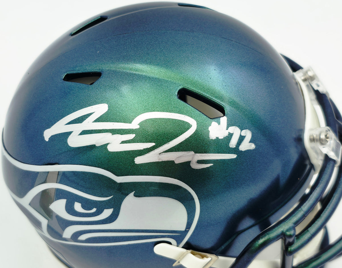 Abraham Abe Lucas Autographed Seattle Seahawks Rivalries Speed Mini Helmet MCS Holo Stock #263038