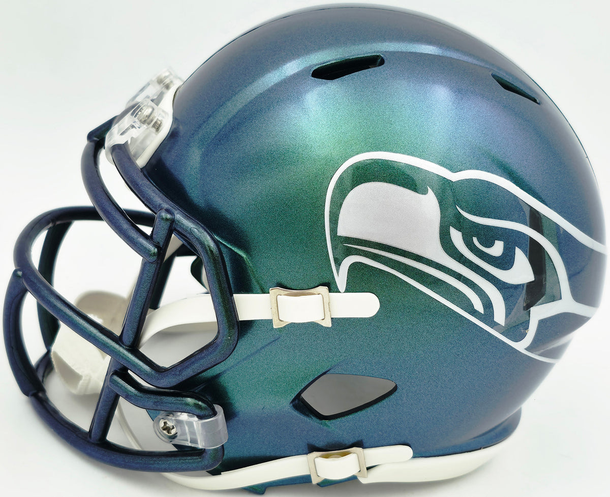 Abraham Abe Lucas Autographed Seattle Seahawks Rivalries Speed Mini Helmet MCS Holo Stock #263038