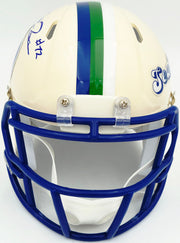 Abraham Abe Lucas Autographed Seattle Seahawks Cream Retro Speed Mini Helmet MCS Holo Stock #263039