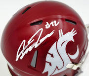Abraham Abe Lucas Autographed Washington State Cougars Crimson Speed Mini Helmet MCS Holo Stock #263040