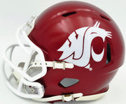 Abraham Abe Lucas Autographed Washington State Cougars Crimson Speed Mini Helmet MCS Holo Stock #263040