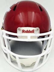 Abraham Abe Lucas Autographed Washington State Cougars Crimson Speed Mini Helmet MCS Holo Stock #263040