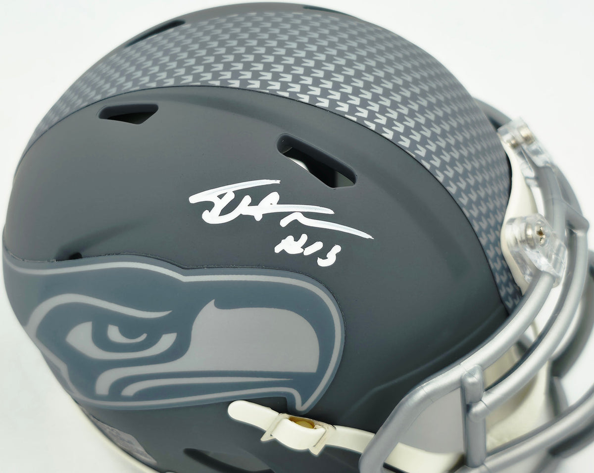 Tory Horton Autographed Seattle Seahawks Slate Gray Speed Mini Helmet MCS Holo Stock #263041