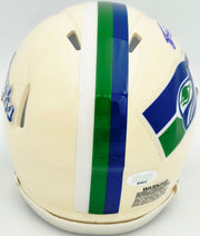 Tory Horton Autographed Seattle Seahawks Cream Retro Speed Mini Helmet MCS Holo Stock #263042