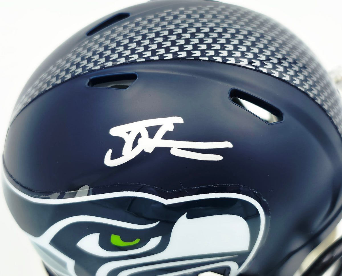 Tory Horton Autographed Seattle Seahawks Blue Super Bowl LX Champions Logo Speed Mini Helmet MCS Holo Stock #263046