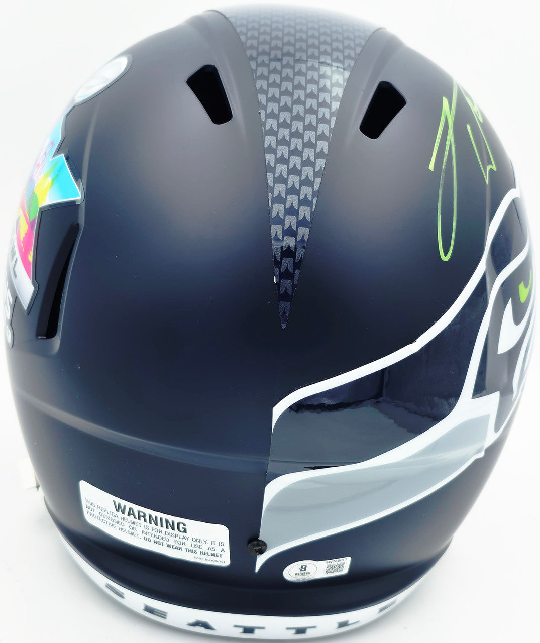 Leonard Williams Autographed Seattle Seahawks Blue Full Size Super Bowl LX Champions Logo Speed Replica Helmet Beckett BAS Witness Stock #262965
