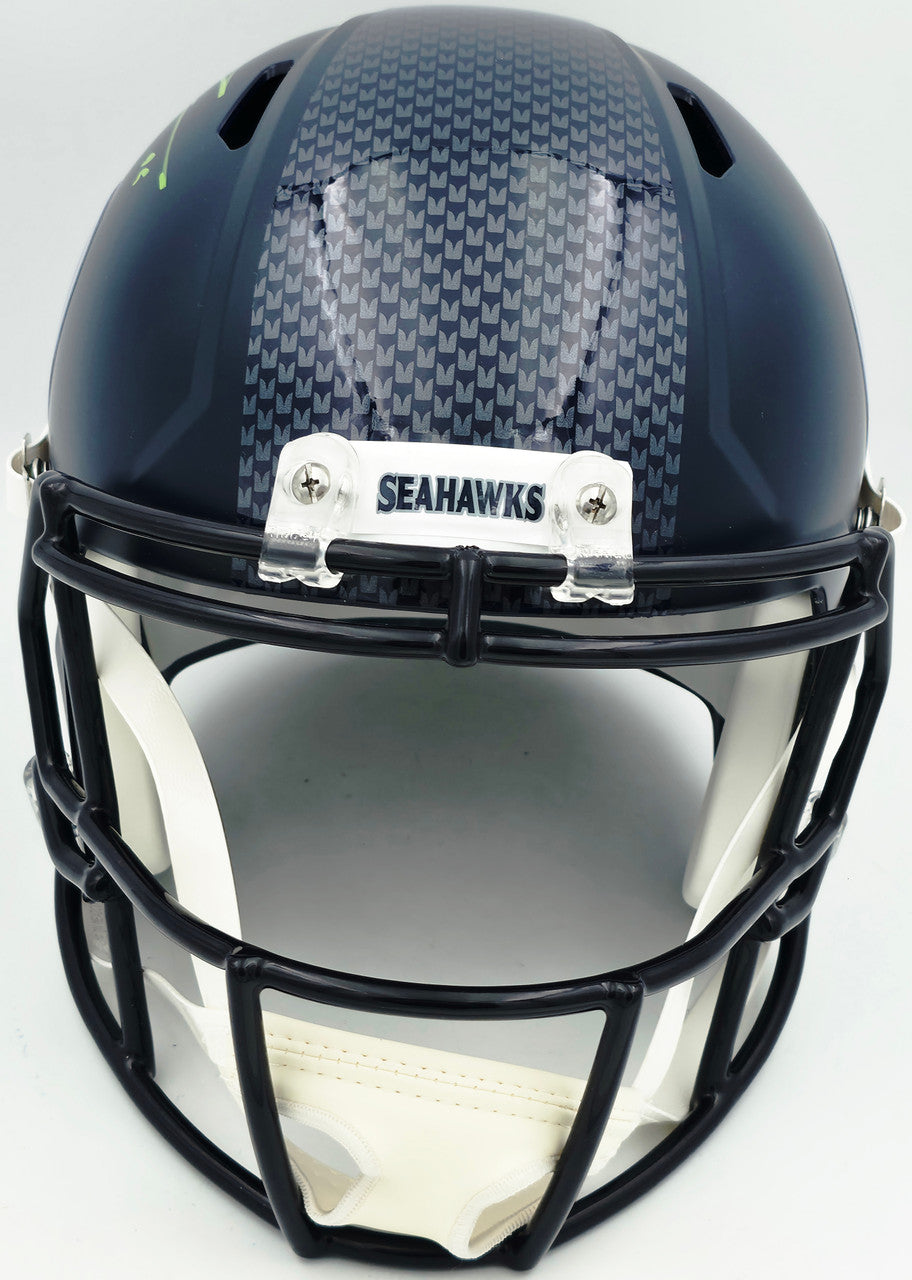 Leonard Williams Autographed Seattle Seahawks Blue Full Size Speed Replica Helmet Beckett BAS Witness Stock #262966